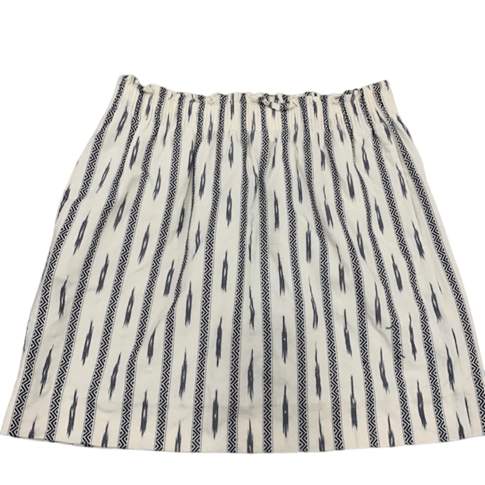 J Crew Print Boho Lined Mini Skirt Elastic Waistband Size 6